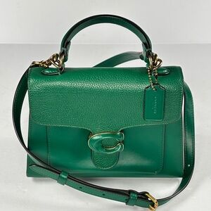 Coach Emerald Green tabby 20 Leather Satchel